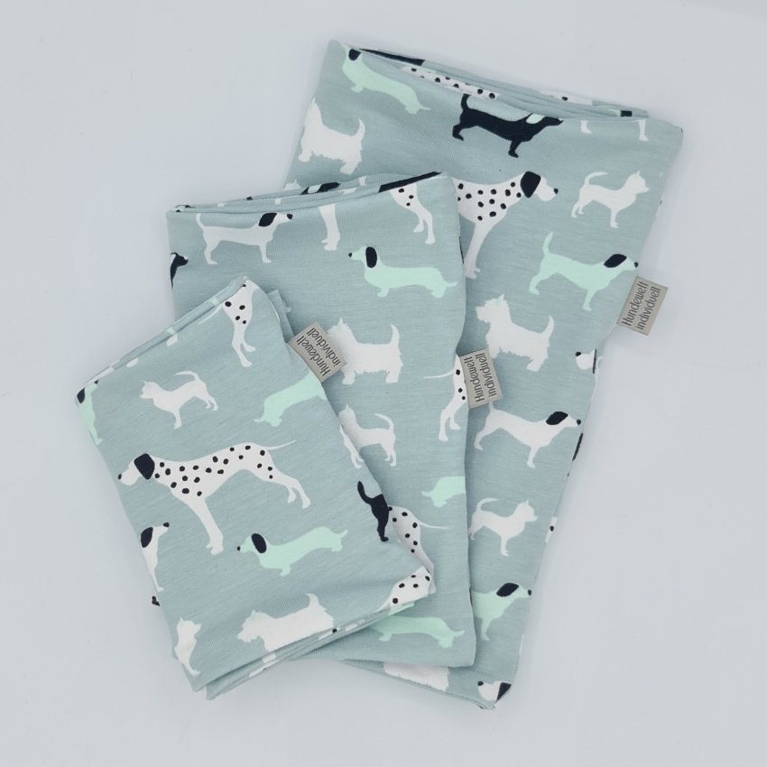 Loop für Hunde in Mint mit Hunden
